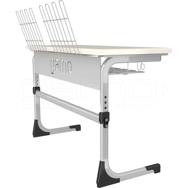 GM022-1016 Ayarlanabilir İkili Werzalit Müzik Sırası, Öğrenci Etkinlik Sırası - Görsel 1