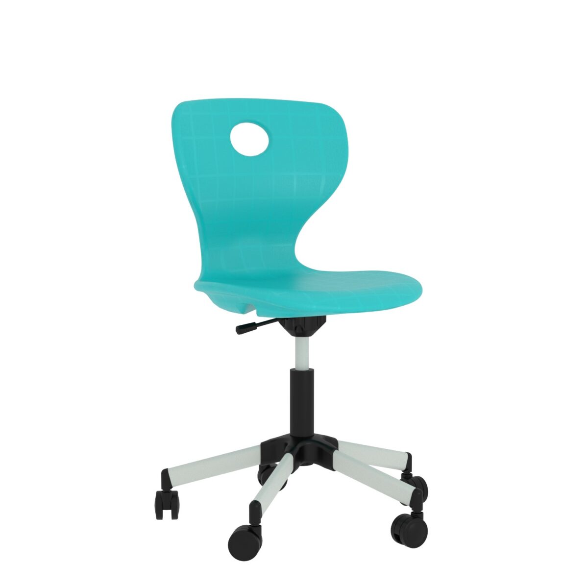 Valentina-Yildiz-Ayak-Turkuaz-1.jpeg Valentina Döner Monoblok Sandalye Turkuaz - Görsel 2